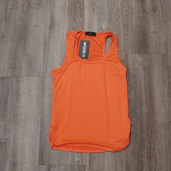 *NWT* Doublju Ruched Racerback Tank - Picture 2 of 4